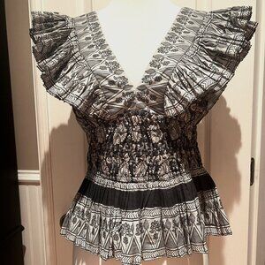 SEA New York Pleated Cotton top Size 2